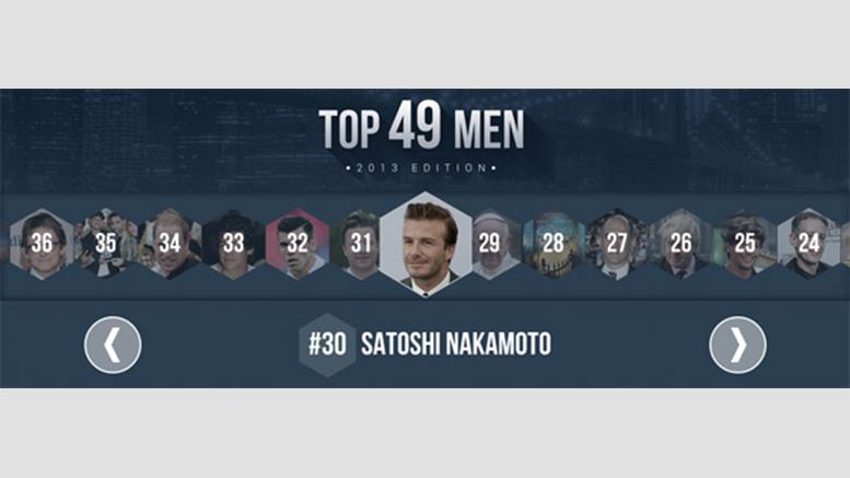 Satoshi Nakamoto: 30th Most Influential Man in UK's 'Ask Men'
