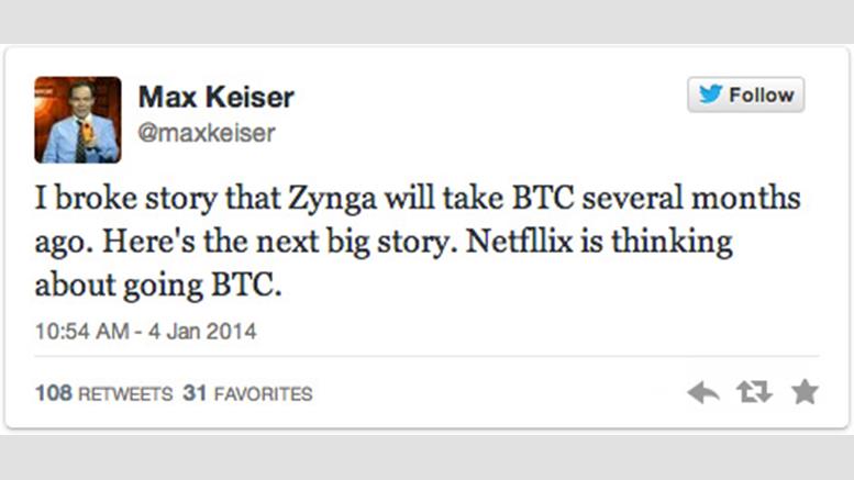 Max Keiser: Netflix Allegedly Looking into Accepting Bitcoin