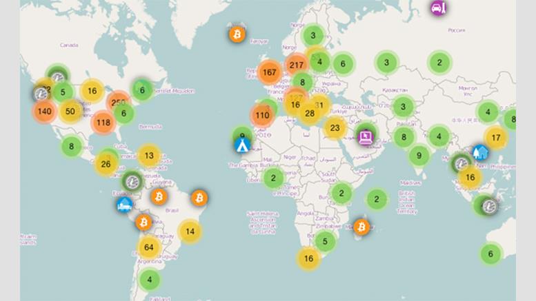 Coinmap.org Seeing Tremendous Growth, Approaching 1,800 Bitcoin Businesses