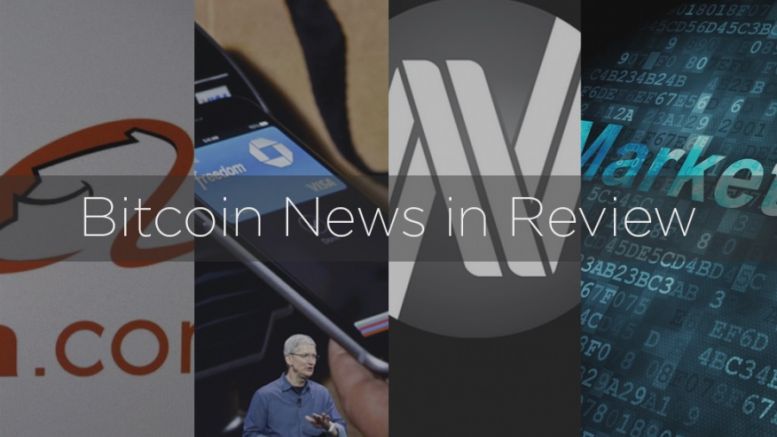 Bitcoin News in Review: Price Drops, Apple Pay, Peercoin, and More