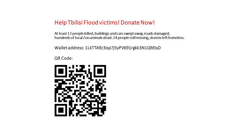 BitFury and Georgian Co-Investment Fund Start Bitcoin Fundraising to Help Flood Victims in Tbilisi, Georgia