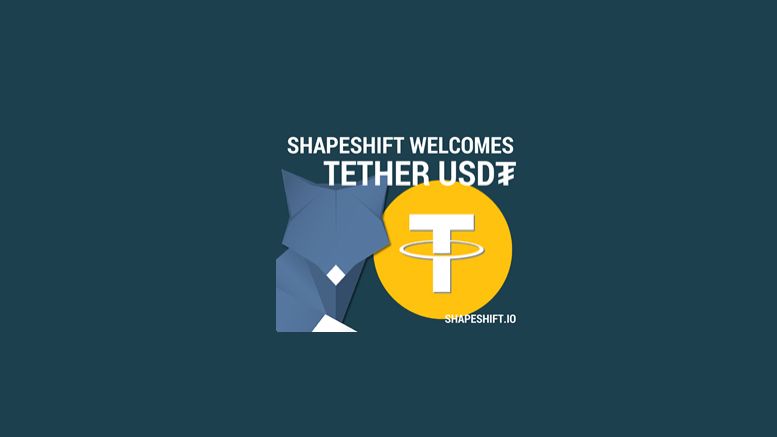 ShapeShift.io Integrates Tether into its Asset Exchange