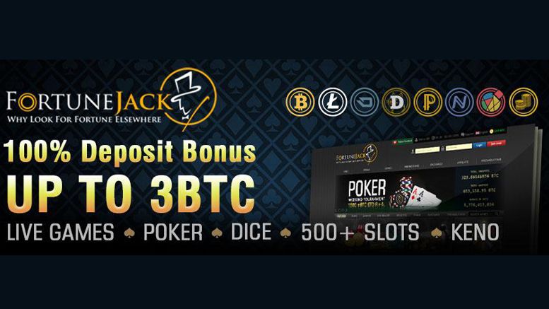 FortuneJack Offers Bitcoin Deposit Bonus of 3 BTC, Live Dealer Games, and Over 400 Bitcoin Slots