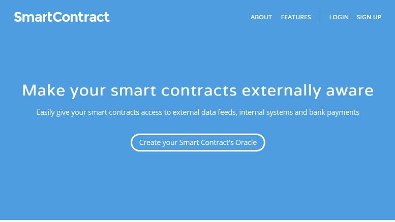 SmartContract.com Launches Smart Oracles, Connecting the Ethereum and Bitcoin Blockchains to the World's Traditional Data and Financial Infrastructure