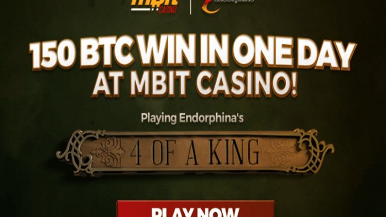 Endorphina Game Pays Over 150 BTC at mBit Casino!