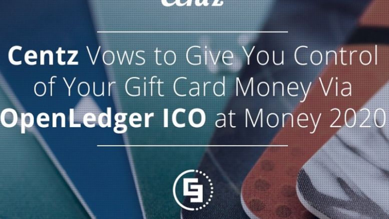 Centz Gift Card Service to Host ICO on OpenLedger