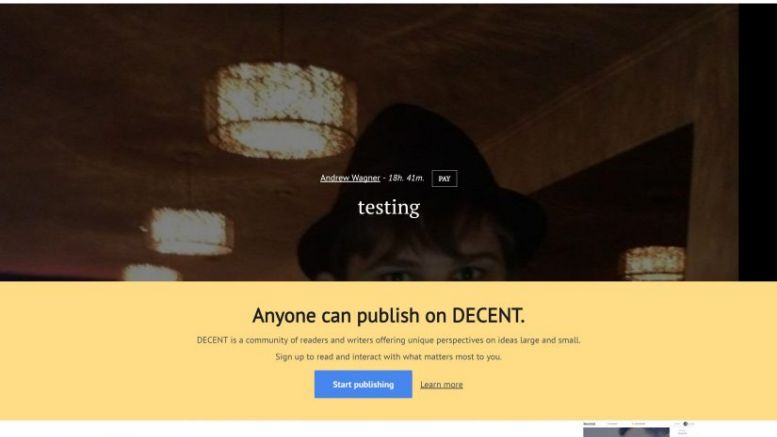 DECENT Releases Public Web App Demo