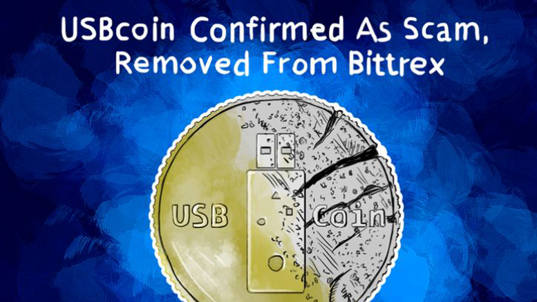 USBcoin Confirmed As Scam, Removed From Bittrex, Fifth Scam Coin on Bittrex Exchange In Little Over A Month