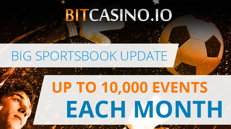 Bitcasino.io Updates Sportsbook to Include Up to 10,000 Events Each Month