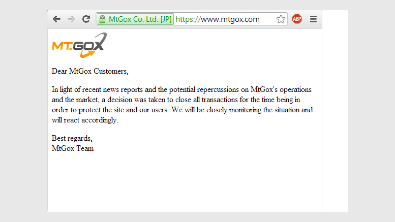 Mt. Gox Only Has Infuriating Announcement Left On Their Website: They Haven't Yet Announced Their Sale
