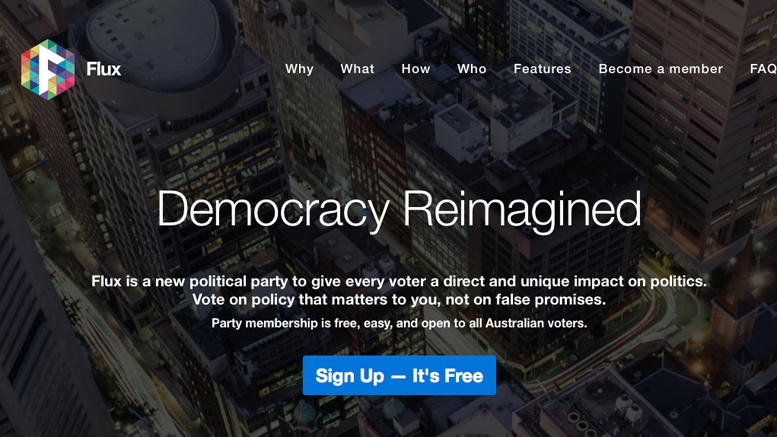 Flux: Australia’s New Political Party for ‘Permissionless Innovation’