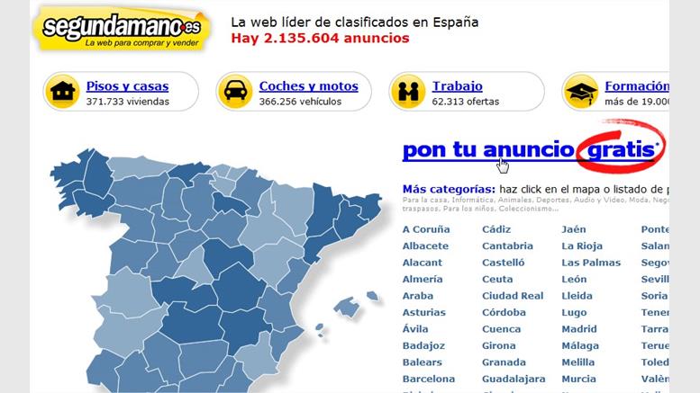 Segundamano.es, The Spanish Craigslist, Unblocks Classified Ads Allowing Payment In Bitcoin
