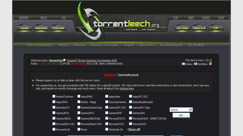 TorrentLeech.org Now Accepting Bitcoins