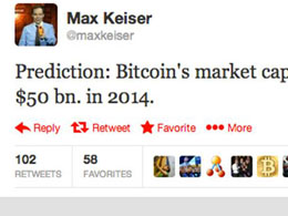 Max Keiser Predicts $50 Billion Bitcoin Market Cap in 2014