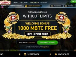 Vegas Casino – Get a Welcome Bonus up to 2 BTC