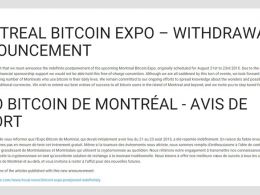 Lack of Sponsors Leads Montreal's Bitcoin Expo to Be Postponed