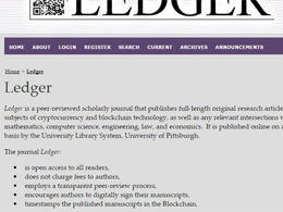 LEDGER - A new Journal for Cryptocurrency Papers