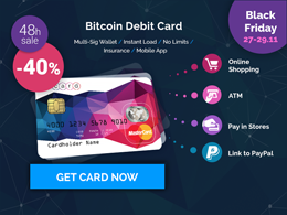 E-Coin Black Friday Sale: Bitcoin Debit Cards 40% Off for 48 Hours