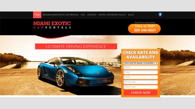 Miami Exotic Car Rentals Now Accepting Bitcoins