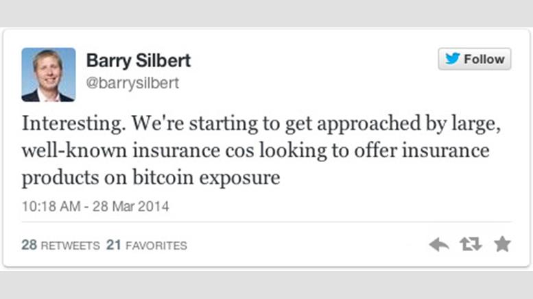 Barry Silbert Says Big Insurance Looking to Offer Products on Bitcoin Exposure
