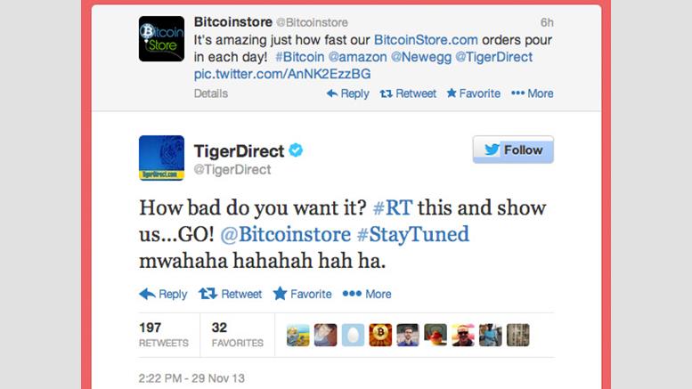 TigerDirect Considers Bitcoin As A Payment Option