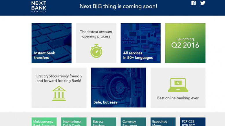 World's First Bitcoin Friendly Bank NextBank Announces Upcoming Launch Establishes 