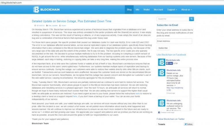 Breaking: Blockchain Outage And Cause Of The Issue