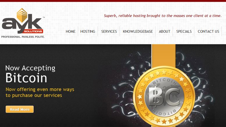 AYKsolutions Now Accepts Bitcoin For VPS, Cloud, Dedicated and CDN Hosting Services
