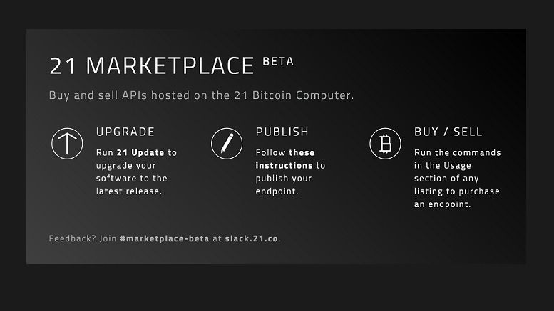 21 Inc Launches Bitcoin Micropayments Marketplace for Developers