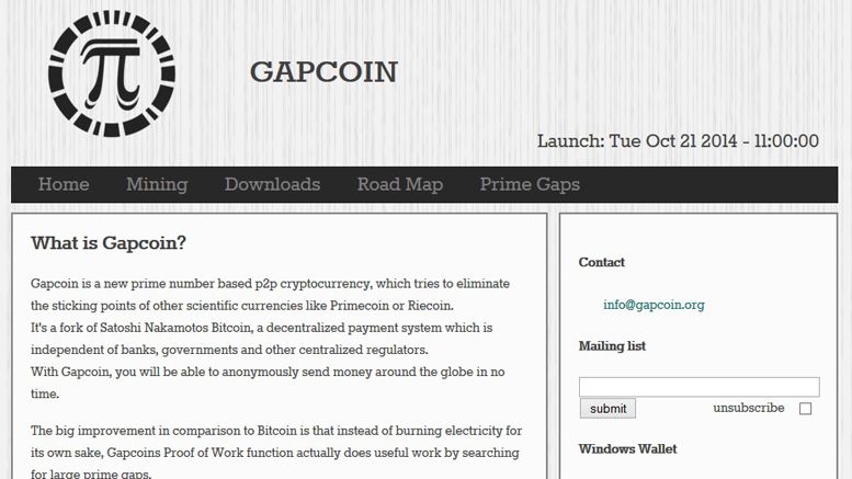 Real Scientific Breakthroughs Made By Prime Number Based Cryptocurrency Gapcoin Runner-Up To Popular Primecoin