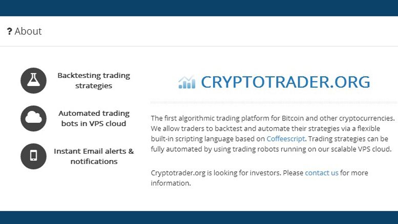 Automate Bitcoin Bot Trading on MtGox, BTC-e and BitStamp with Industry Grade Bitcoin Trading Platform Cryptotrader.org
