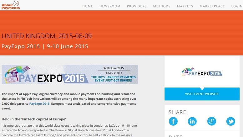 Cryptocurrency Features Prominently at PayExpo 2015