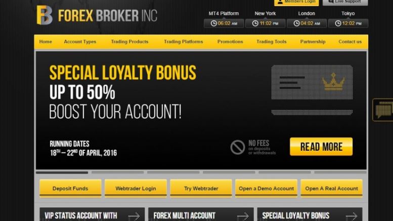 Forex Broker Inc. – Trading Forex has never been so easy