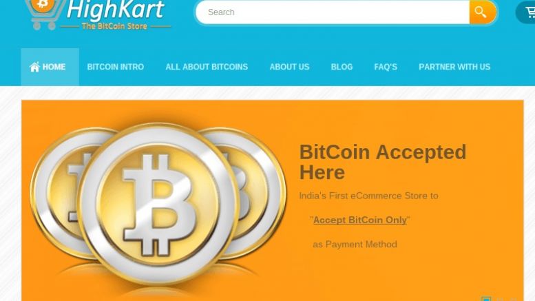 HighKart is India's First Online Retailer to Accept Bitcoin