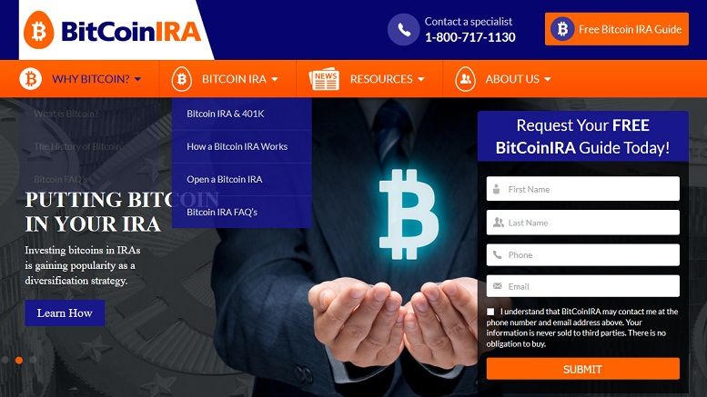 BitCoinIRA.com Launches Revolutionary “Bitcoin IRA” Investment Product Exclusively for Retirement Accounts