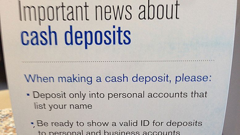 Chase Adds New Restrictions on Cash Deposits, Doesn't Get Arrested