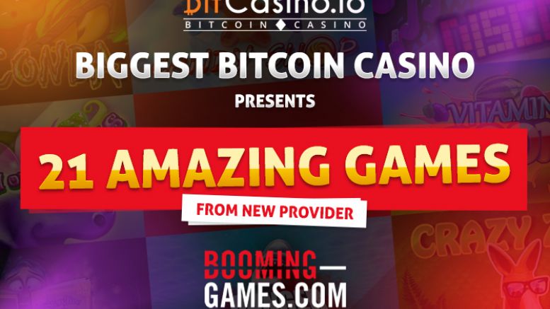 Bitcasino.io integrates Booming Games for bitcoin players