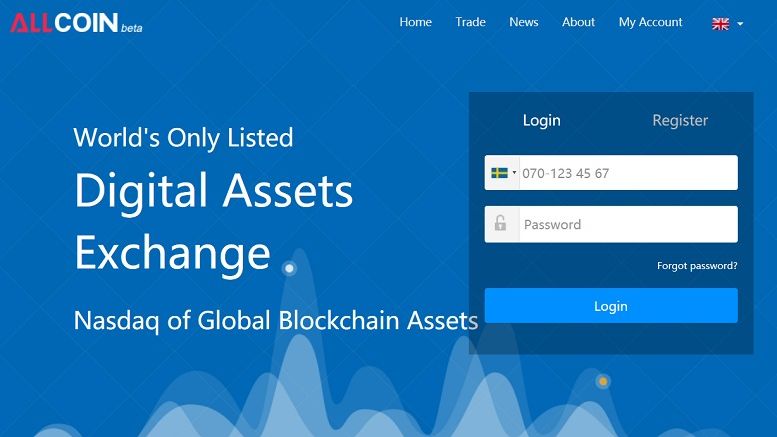 World First Listed Blockchain Asset Exchange Platform Allcoin.com Is Now in Operation