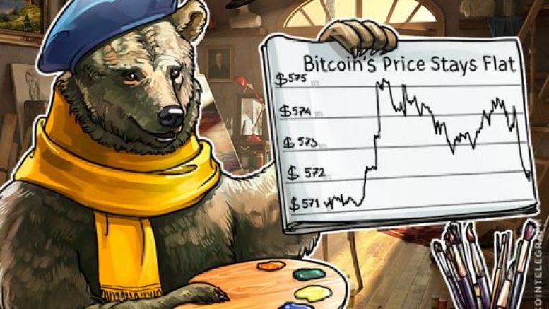 Bitcoin Price Stays Flat as a Consolidation Range Between $565 and $585 Remains Intact