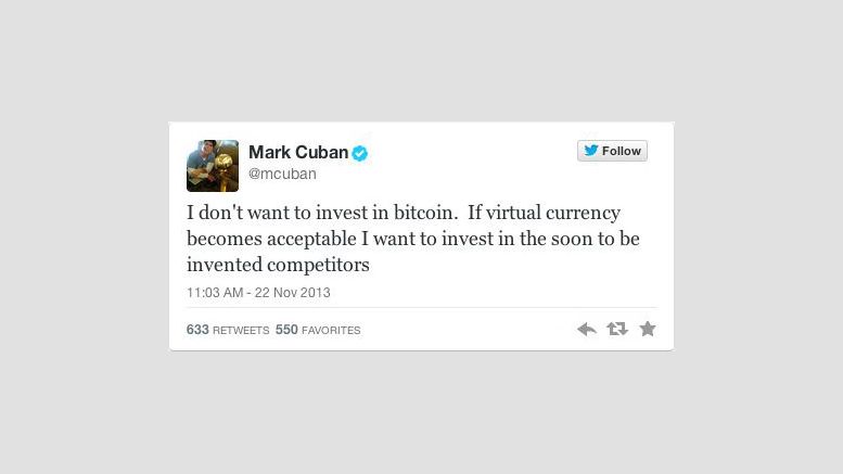 Mark Cuban on Bitcoin: Doesn't See it as a Global Currency For Now