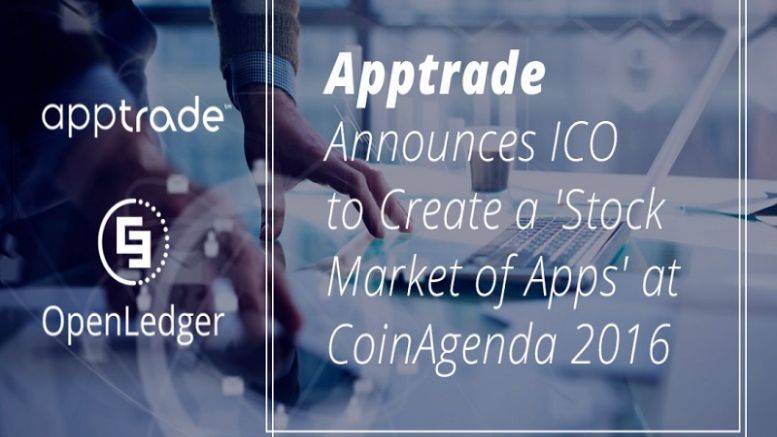 Apptrade Announces ICO to Create a ‘Stock Market of Apps’ at Coin Agenda 2016