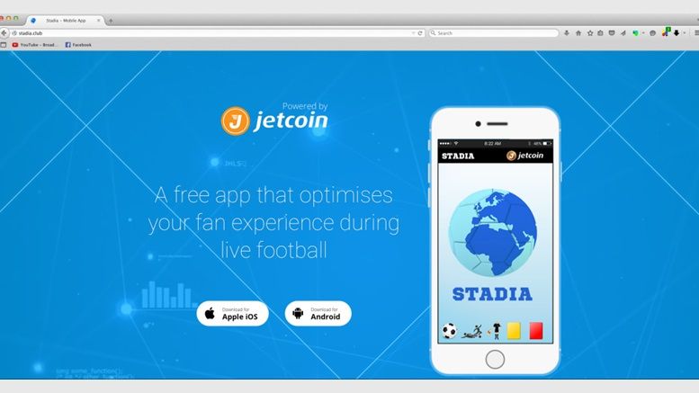 Jetcoin Launches Football App Stadia For Fans Worldwide