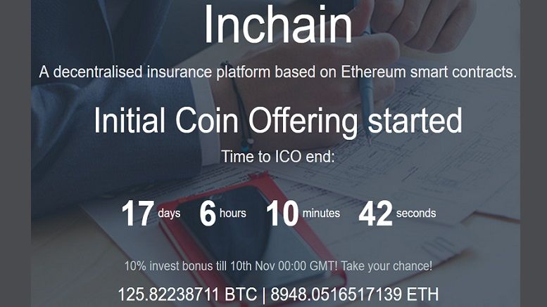 Inchain Holds ICO for Decentralized Insurance Platform