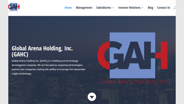 Global Arena Holding Officially Enters Blockchain Business!