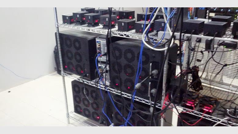 First of Butterfly Lab's BitForce 500 GH/s mining rigs seen in operation