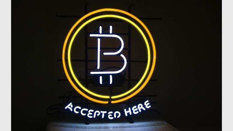 Accepted here: introducing the bitcoin neon sign