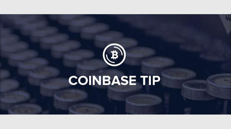 Coinbase Launches 'One-Click' Bitcoin Tipping Tool