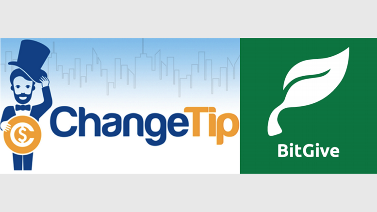 ChangeTip Teams Up with First 501(c)(3) Bitcoin Charity BitGive