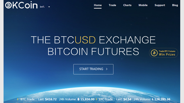 Bitcoin Trading Platform OKCoin is Down