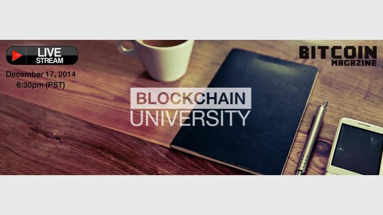 [Live Video Stream] Blockchain University Launch, Holiday Party & Panel